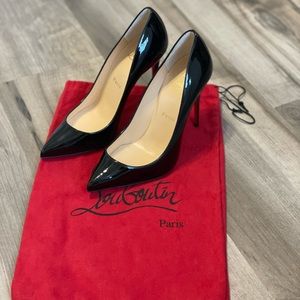 christian louboutin pigalle 100 black patent